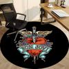 1PC Bon Jovi Band Logo Office Round Rug - Perfect for Office or Study Decor, Non-Slip Backing, Decorative Floor Mat Yy250916052