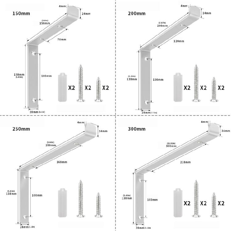 Staffe per Scaffali Industriali a L Staffe Metalliche Robuste per Mobili a Parete Sistema Organizzatore per Cucina