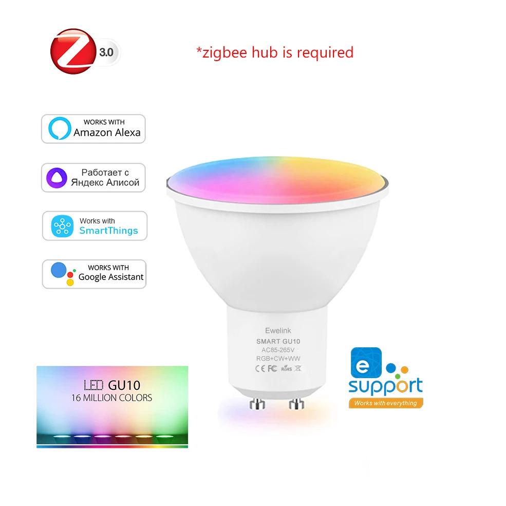 EWeLink Zigbee Smarte Glühbirne - Sprachgesteuert, Bunte WiFi-Birne Kompatibel mit Alexa & Google Home