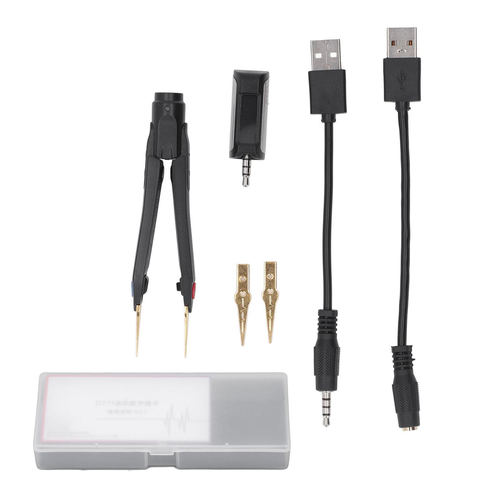 

Mini Digital Tweezers Portable Smart LCR Tester with Signal Generator for Electronic Detection