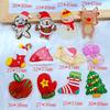10Pcs New Cute Mixed Shining Acrylic Christmas Series Flat Back Cabochons Scrapbooking DIY Jewelry Craft Decoration Accessorie