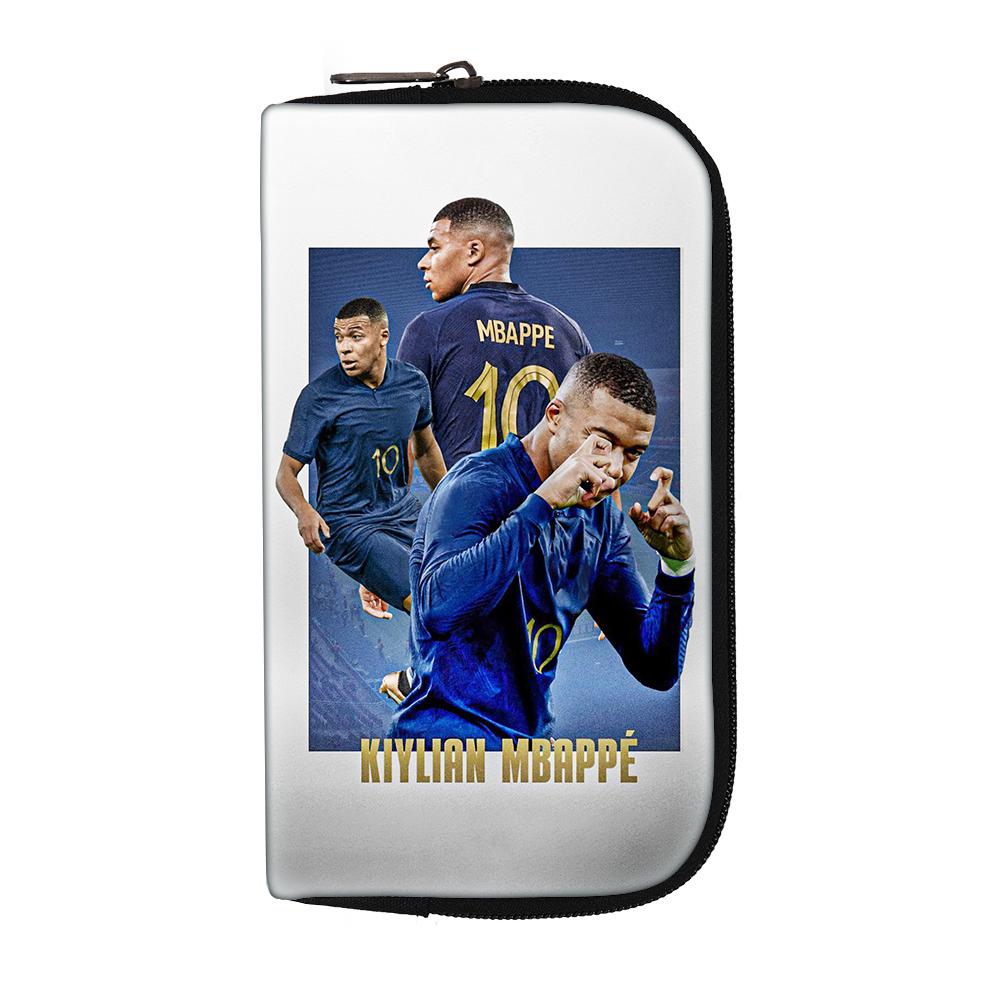 Women Men Clutch Bag headphone bag M-Mbappe Wallets Portable Money Coin Purse Credit Card Money Bags Football Star storage bag