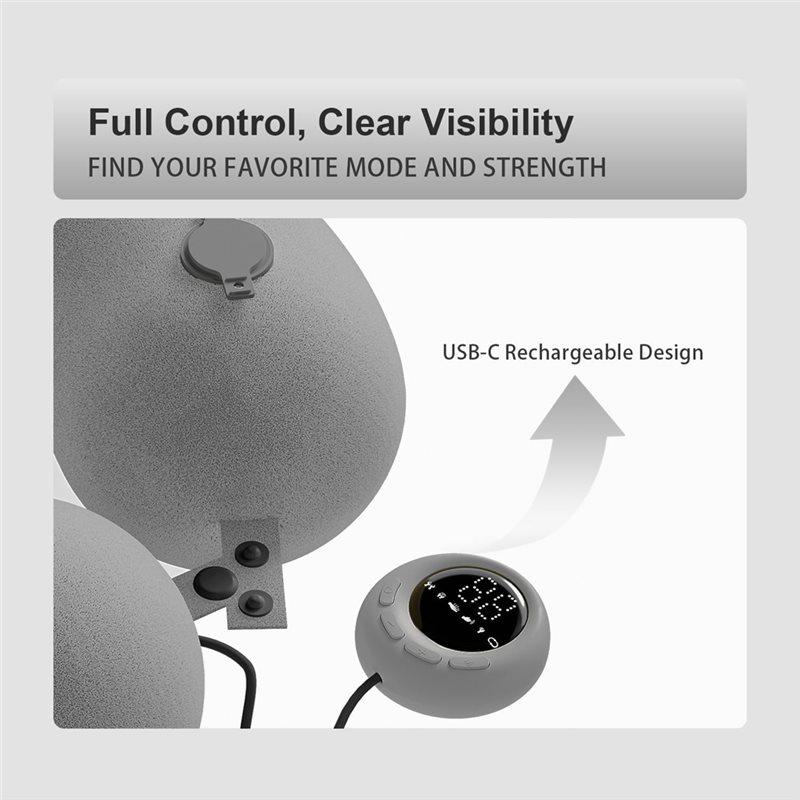 

Надувная подушка для путешествий, U-образная, для шеи, для самолета, автомобиля, офиса, массажная подушка серый