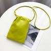 Dámská taška na mobilní telefon z umělé kůže crossbody taška na telefon jednobarevná přenosná peněženka na telefon pro každodenní život cestování nakupování