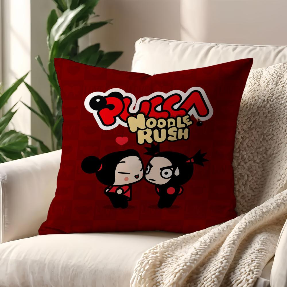 Мультяшный P-Pucca C-Пара Милый чехол на подушку Наволочка Декор Комната Дом Диван гостиная Офис Авто Нордическая Простота 12x12Inch