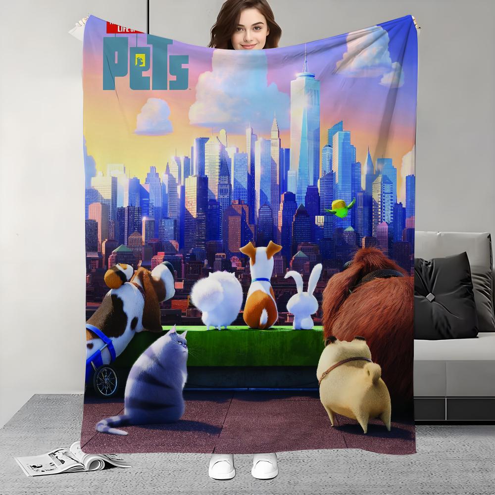 

Movie T-THE SECRET LIFE OF P-PETS Blanket Design Lightweight For Dorms, Naps, Living Room, Office,Sofa,All-Season 30x40in