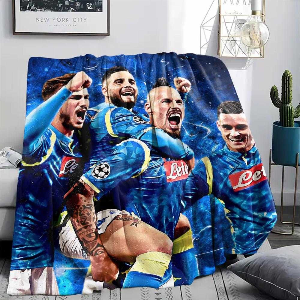 Napoli Football Team,pattern Flannel Blanket, High quality Comfortable for All Seasons, Home Decor, Warmth and Comfort, Perfect for Gifts.