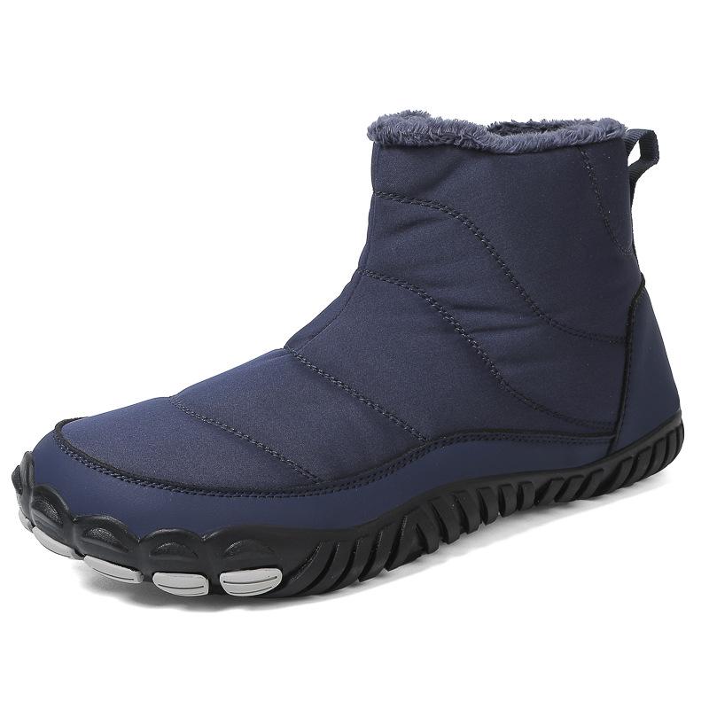 Winter Waterproof High-Top Snow Boots - Unisex Fleece-Lined Cold-Proof Sports Shoes