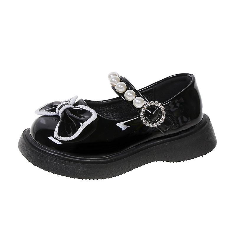 Zapatos negros de cuero para niña, zapatos blancos de cuero estilo británico, zapatos de actuación princesa Mary Jane, nuevos zapatos súper suaves para bebé de primavera y otoño