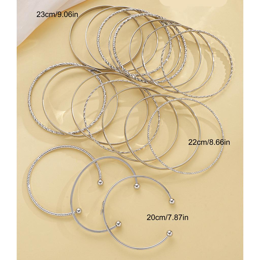 Trendy Star Designs Iron Bracelets 18PCS Pack Sturdy and Elegant for Everyday Wear or Celebration