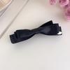 French Satin Bow Banana Clip Gentle Solid Color Vertical Clip Half Tie Hair Clip Simple Commuter Girl Hair Accessories