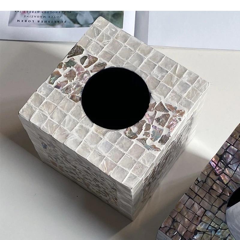 Light Luxury Tissue Box Household Extractable Napkin Paper Living Room Table Decorative Ornaments
