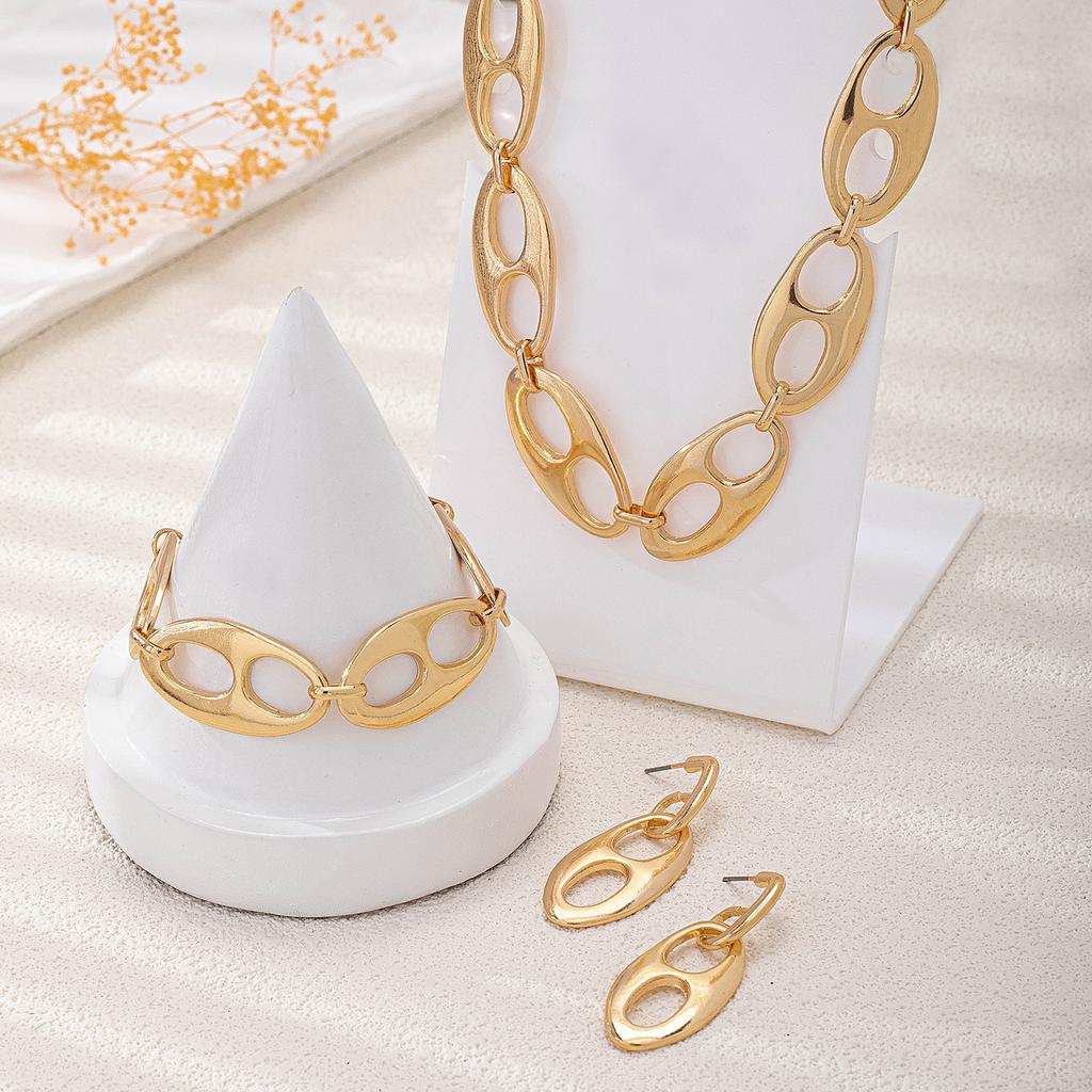 Ashion Schmuckset Halskette Armband Ohrringe für Frau