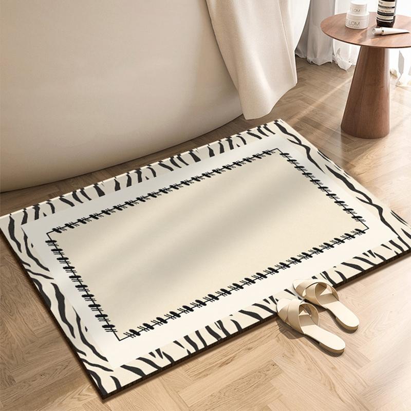 Luxury Diatomite Bathroom Shower Bath Mat Absorbent Foot Mats Non-slip Quick Dry Toilet Rugs Carpet Doormat Washable
