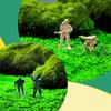 30pcs Miniature Plastic Soldier Models - 1.96 Inch Multicolor Military Figures for Party Decor, Birthday Gifts, ZSY