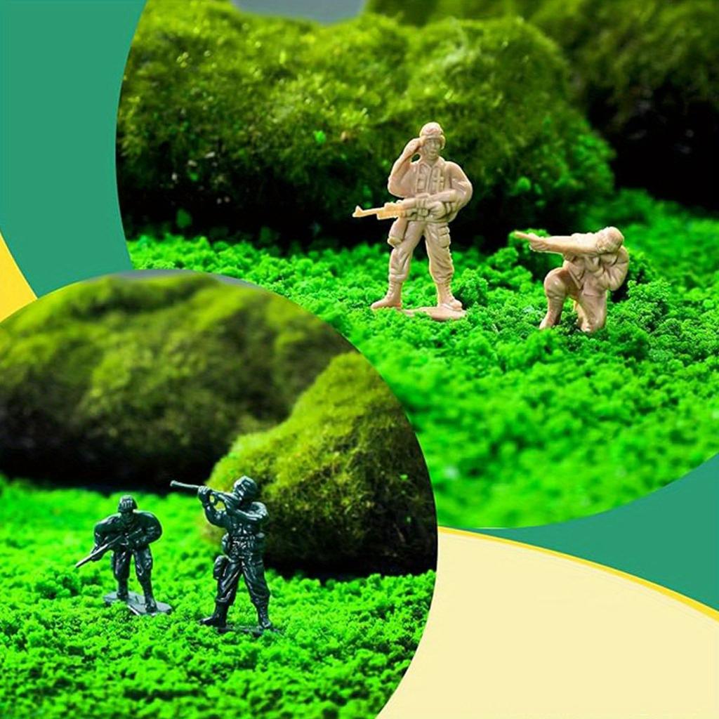 30pcs Miniature Plastic Soldier Models - 1.96 Inch Multicolor Military Figures for Party Decor, Birthday Gifts, ZSY
