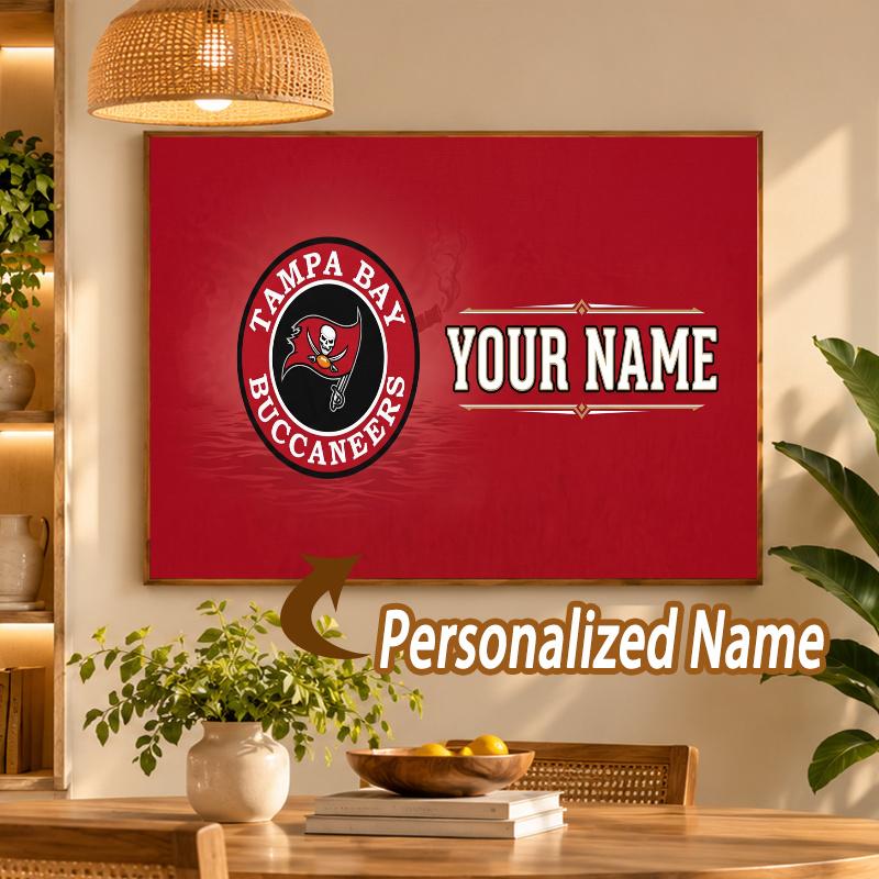 Custom Name Tampa Bay Buccaneers 5D Diamond Painting Personalized Full Drill Diamond Art Kit Gift