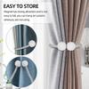 2PCS Pearl Magnetic CurtainClip Hanging Ball Buckle Curtain Holder Tie Back Buckle Clips Tie Back Curtain Decor Accessories