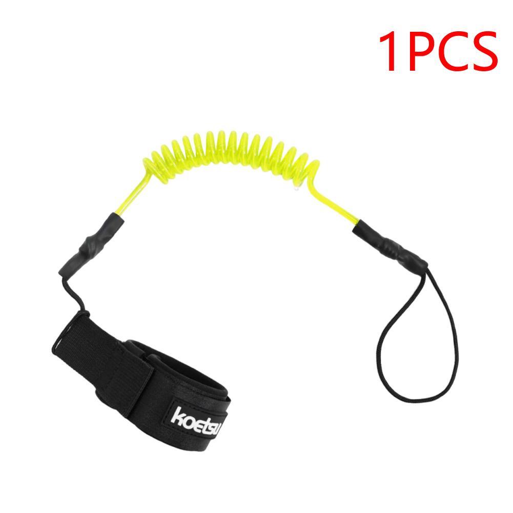 Coiled Bodyboarding Leash TPU Material Strong Cord Stand UP Paddle Board Leg Rope Stretchable for Fishing Tools Rods Strap