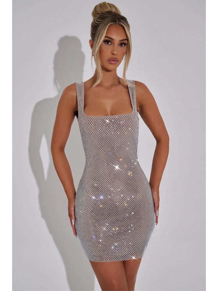 2026 European & American Style Women s Solid Color Spaghetti Strap Backless Dress Medium белый