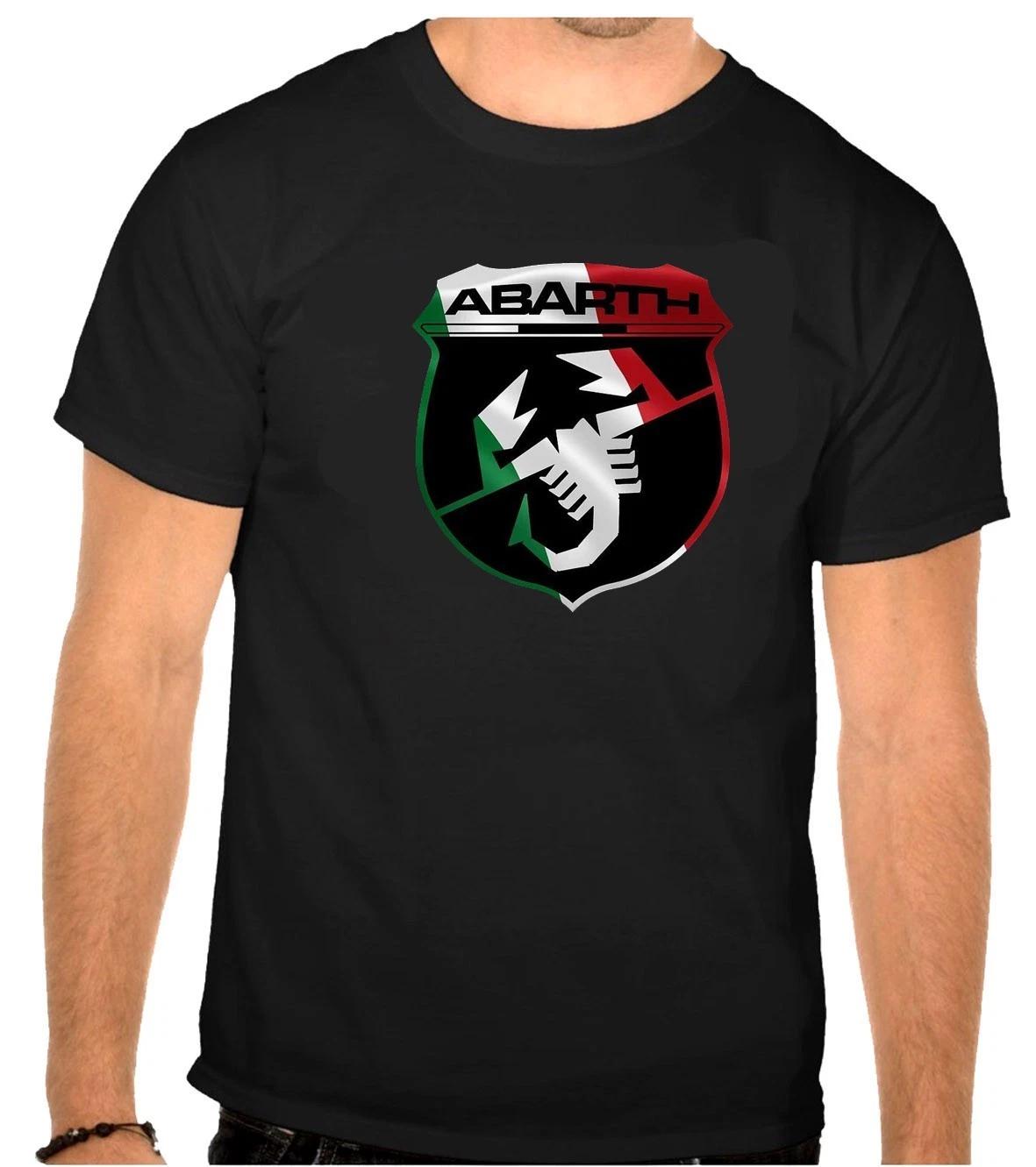 Abarth Fiat Car Logo Black 100% Cotton T-shirt Mens Tees Top -1379- 2XL