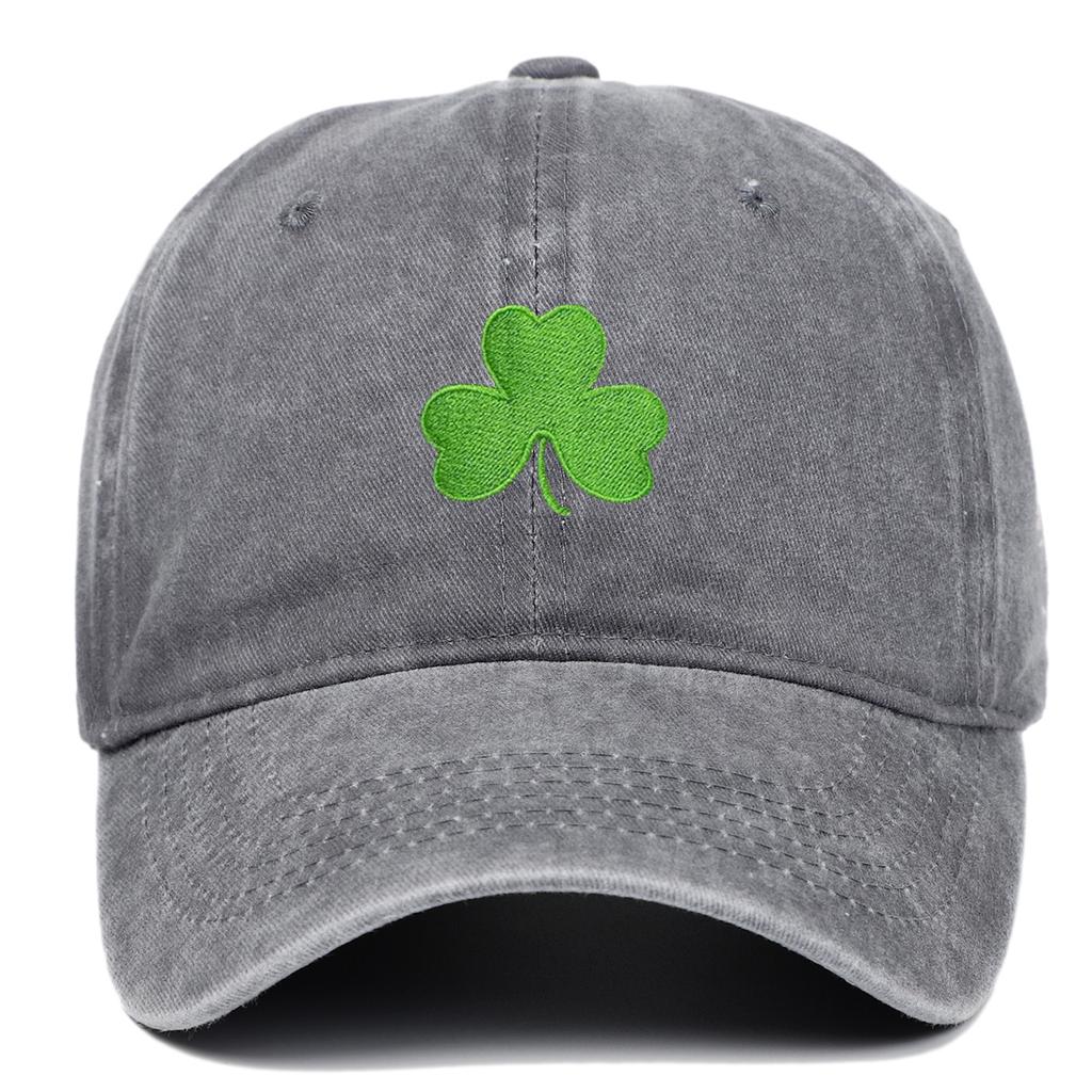 Ireland Green Baseball Cap Retro Clover Embroidered Sunscreen Hat for Men And Women Trendy Couple Duckbill Cap