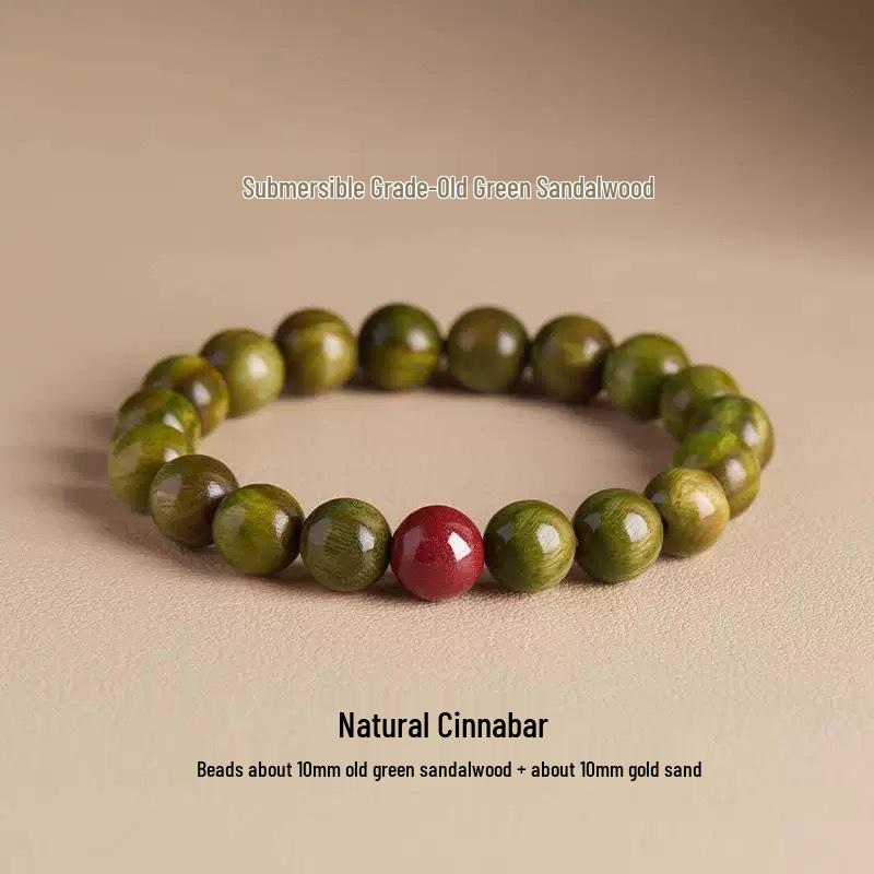 Premium Green Sandalwood & Wenge Bracelet for Men & Women - High Density, Collection Grade