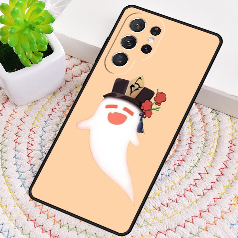 Genshin Impact Hu Tao Ghost Silicone Phone Case For Samsung Galaxy note 10 pro S26 S25 S24 S23 S22 S21 Plus S25Ultra Capa Cover