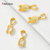 14/18K Gold Plated Brass Pendant Bails Clasps,Bailes For Jewelry,Leaf Shape Pendant Holder Bail For DIY Jewelry Making Findings