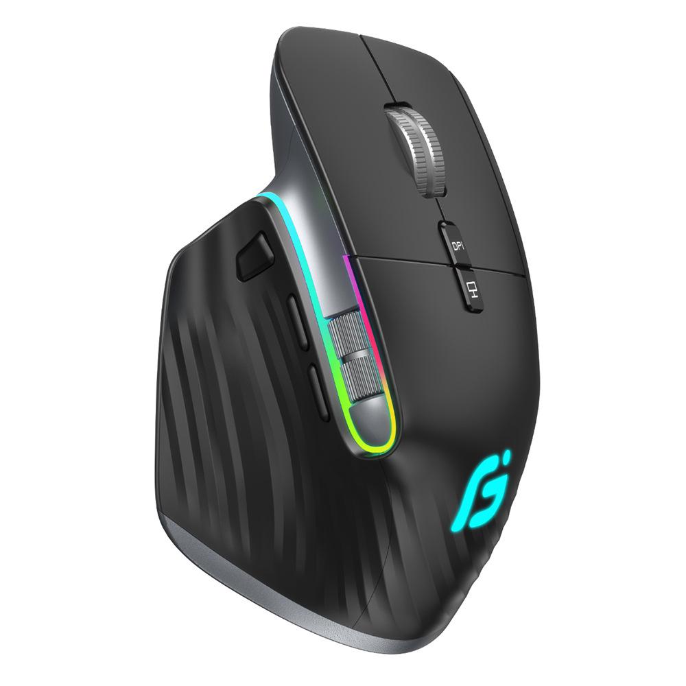 Gaming Mouse Rechargeable Bluetooth-Compatible 5.0+2.4G Optical Gamer Mice 12 Colors RGB 1000-4000DPI for Computer Gaming Office