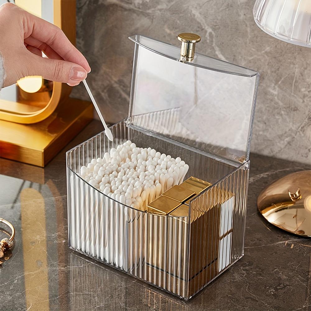 Klappbare Make-up-Aufbewahrungsbox mit Fächern für Desktop-Kosmetik und Schreibwaren-Aufbewahrungsboxen wie Wattestäbchen, Beauty-Eier, Make-up-Pinsel