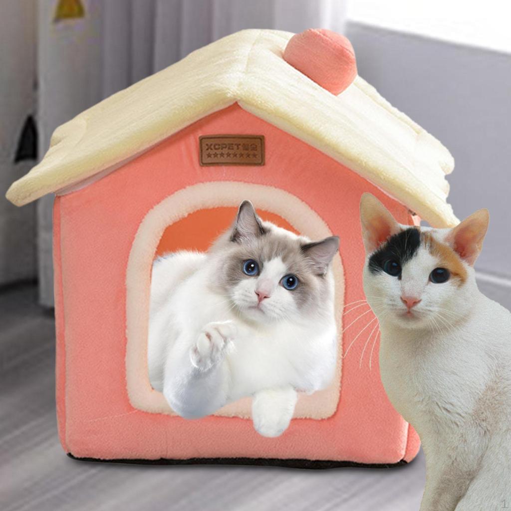 Cat Bed Nest Removable Pet Semi Enclosed for Dog Puppy Cats Kitten