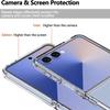 For Z Flip7 Case with Tempered Glass Screen Protectors Ultra-Thin Transparent Hard PC Phone Cover for Samsung Galaxy Z Flip 7