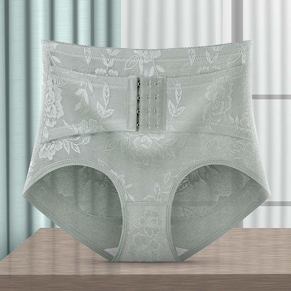 Lace Flower Butt Lifting Briefs With Buckle Seamless Panties Women Slimming Shapewear  Daily