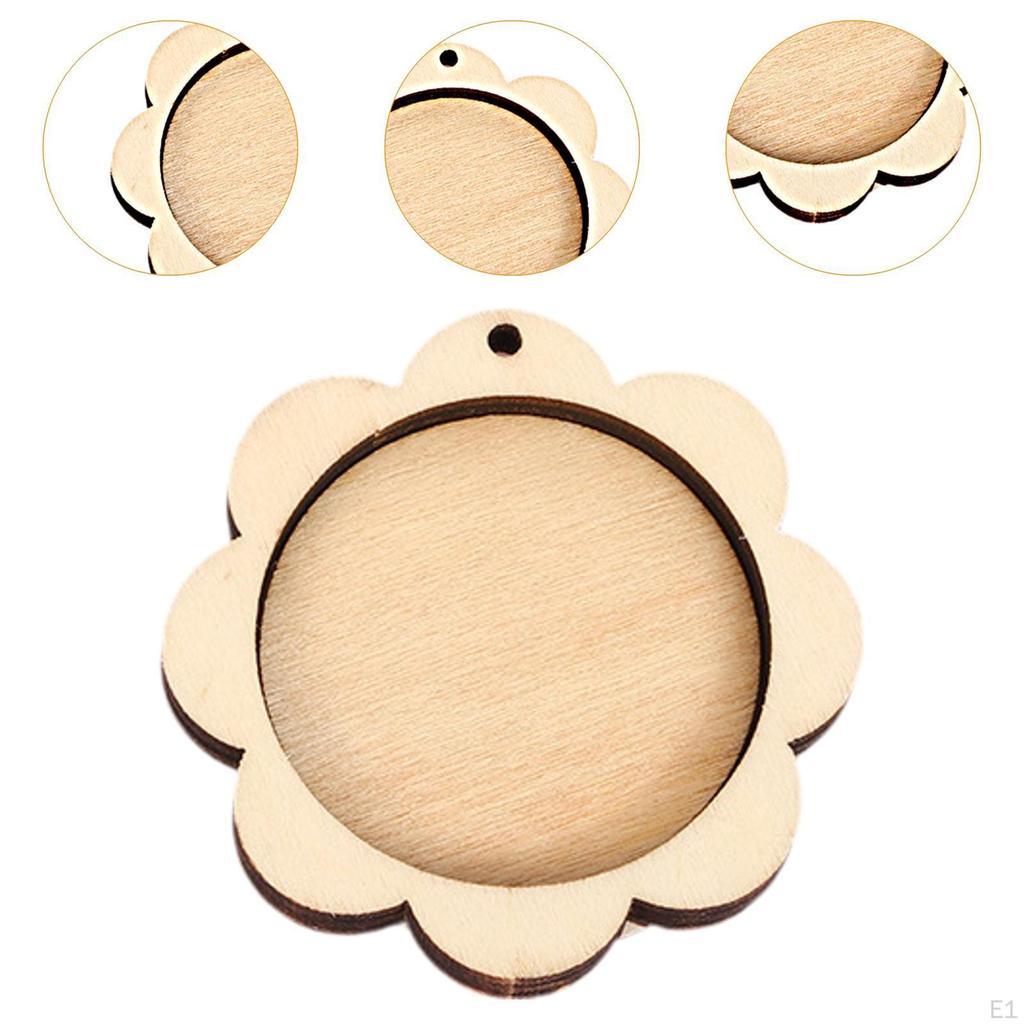 10 Mini Embroidery Hoops, Display , Wooden Cross Stitch Frame Rings for DIY Pendants, Handicrafts