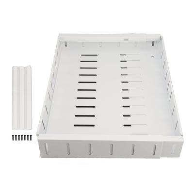 Pull Out Cabinet Organizer Expandable Adhesive Cabinet Slide Out Drawer for Pantry Closet White