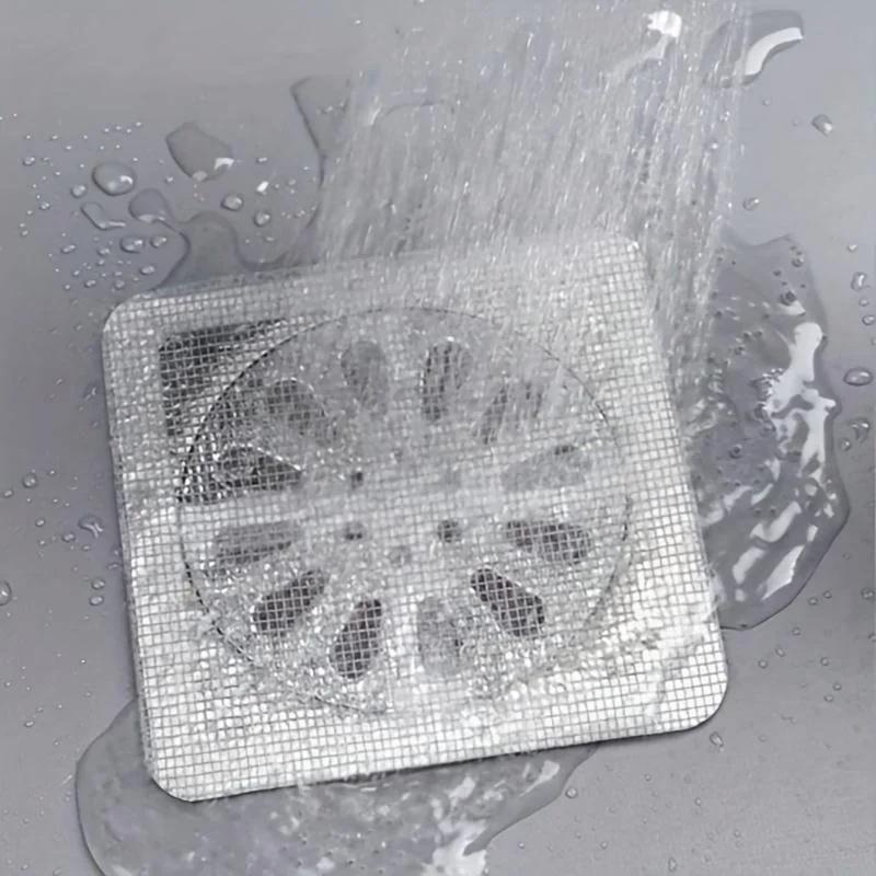 20/10pcs Disposable Sink Floor Drain Sticker Anti-blocking Insect-proof Floor Drain Filter Mesh Hair Stoppers Bathroom Products