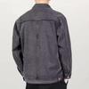 Men Autumn Jacket Long Sleeves Thermal Buttons Pure Color Autumn Denim Jacket for Daily Wear