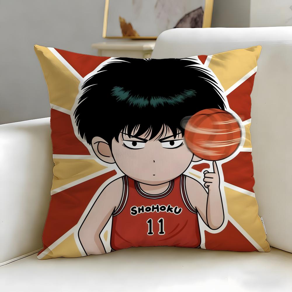 Classic Anime Slam Dunk Cushion Cover Soft & Easy-Wash Pillow Case – Versatile for Couch, Bed, Travel and Office
