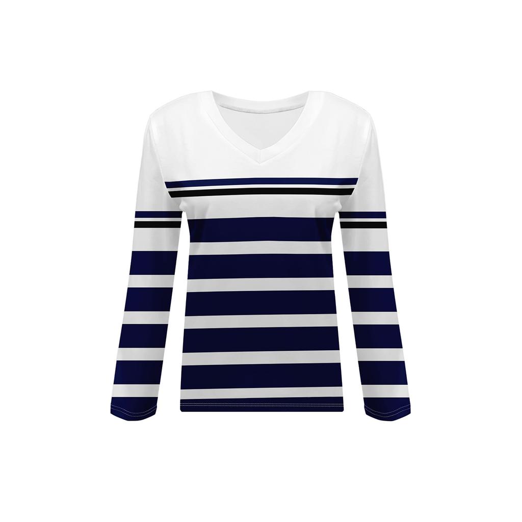 Summer New Fashion Women’s Casual  Long Sleeve Printed T-shirt