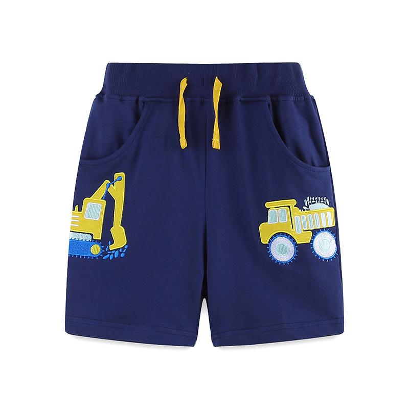 

Summer new boys shorts medium and small children s cartoon embroidered children s sweatpants 7Y(125cm)