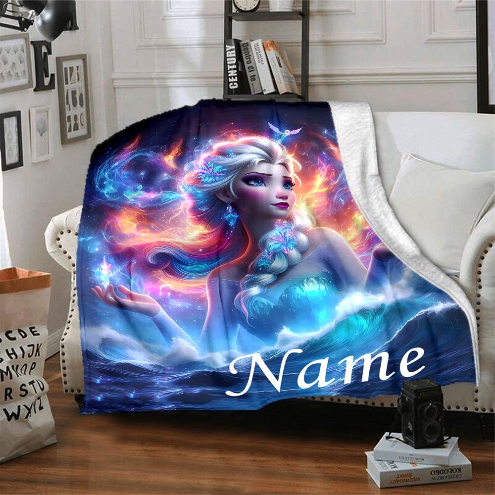 Custom Name Fantasy Portrait Name Party Blanket For Couch Bed Plush Cozy Fuzzy Blanket Super Soft Warm Blankets For Fall And Winter 091659