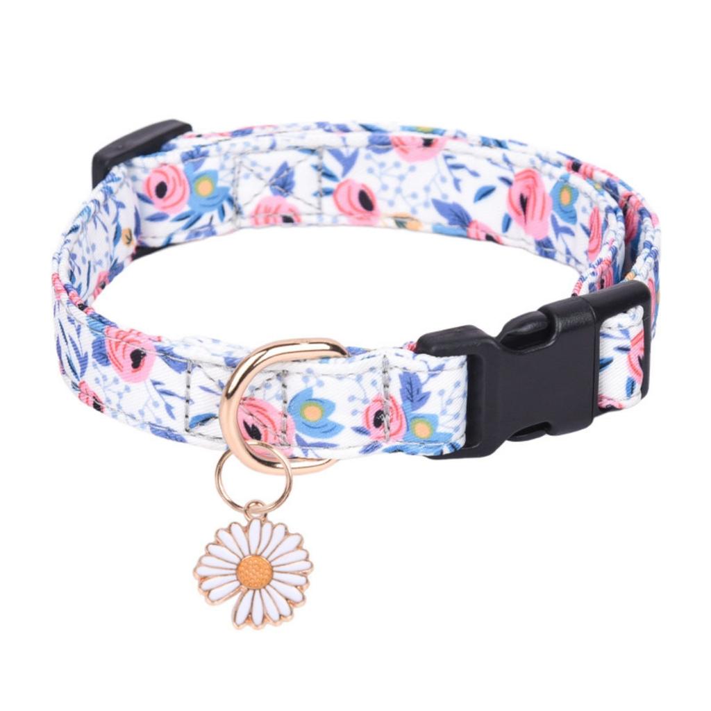 Cute Cotton Dog Collar For Small Medium Large Dogs Special Soft Adjustable Strawberry Puppy Collars For Girl Female Dogs Pet Collar