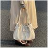 IELGY Drawstring Bucket Bag Fashion Casual Large Capacity Commuter Shoulder Messenger Bag