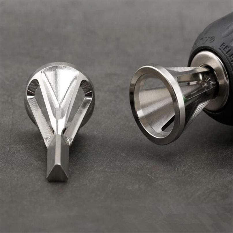 Home Accessories Metal Trimming Deburring CCHmfer Tool Six-slot Chamfering Tool with Silver Triangle Handle