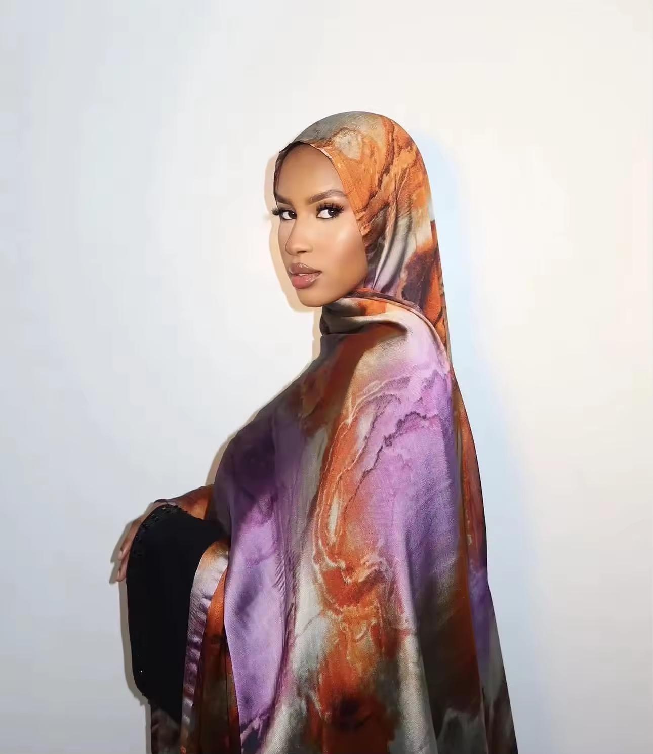 

Женский высококачественный легкий шелковый шарф с принтом - Модный трансграничный дизайн 85 x 180 cm