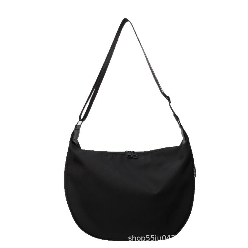

2025 Women s Casual Oxford Cloth Crossbody Bag - Literary Style, Dumpling Shape Small чёрный