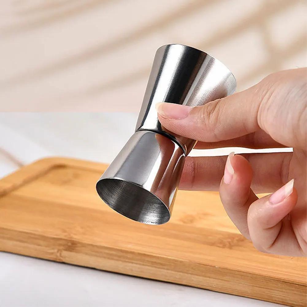 15/30ml or 25/50ml Stainless Steel Cocktail Shaker Measure Cup Dual Shot Drink Spirit Measure Jigger Kitchen Gadgets