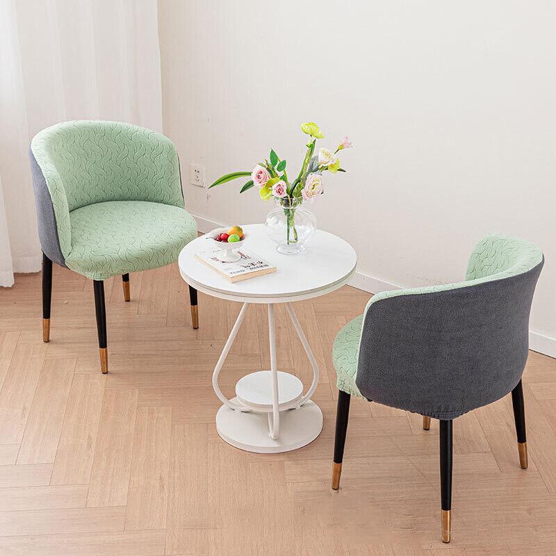 1PC Jacquard Circular Backrest Chair Cover Elastic Dustproof Dining Chair Cover Office Chair Seat Cover Home Decoration