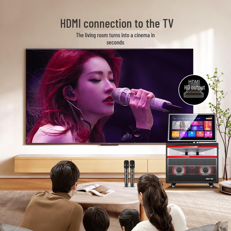 SANSUI All-in-One Home & Outdoor Karaoke Speaker System